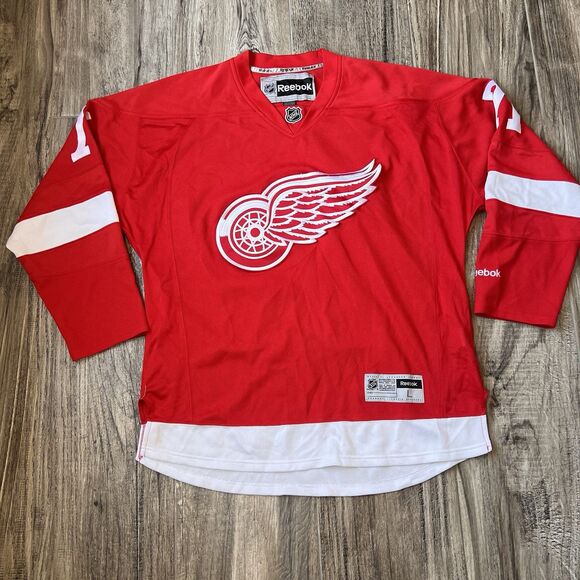 Reebok Detroit Red Wings Jersey Dylan Larkin #71 Men's Sz Large Hockey Sport NHL - Picture 1 of 14